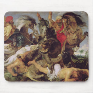 Hippopotamus and Crocodile Hunt, c.1615-16 Mouse Mat