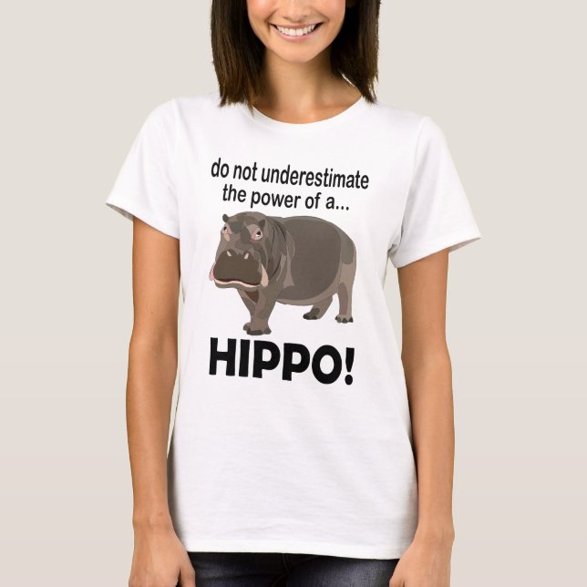 Hippopotamus Animal Funny Hippo T-Shirt (Front)