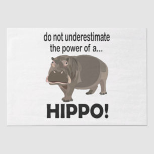 Hippopotamus Animal Funny Hippo  Tissue Paper