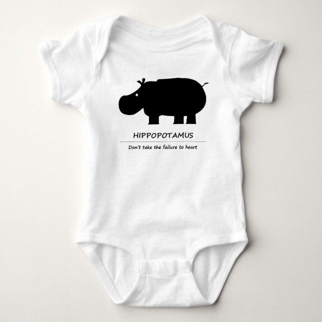 Hippopotamus Baby Bodysuit (Front)