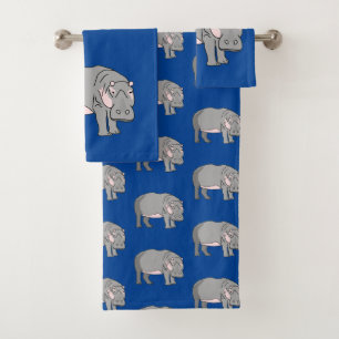 Hippopotamus Bath Towel Set