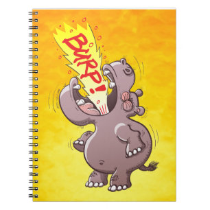 Hippopotamus Burping Loudly Notebook