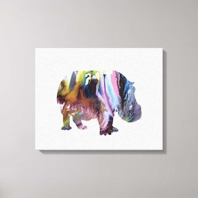 Hippopotamus Canvas Print (Front)