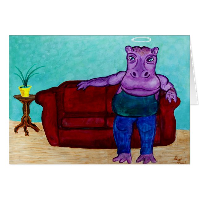 Hippopotamus Cartoon (Front Horizontal)