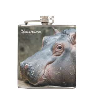 Hippopotamus custom flask