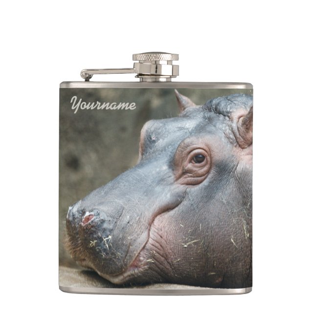 Hippopotamus custom flask (Front)