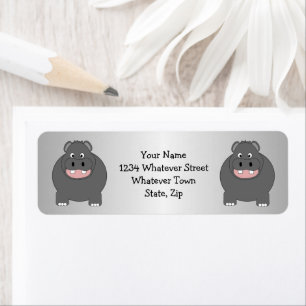 Hippopotamus Design Return Address