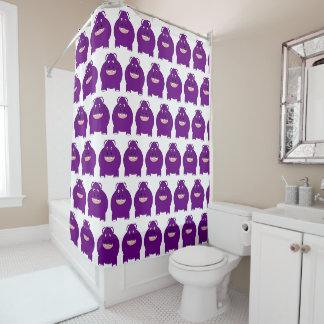 Hippopotamus Design Shower Curtain