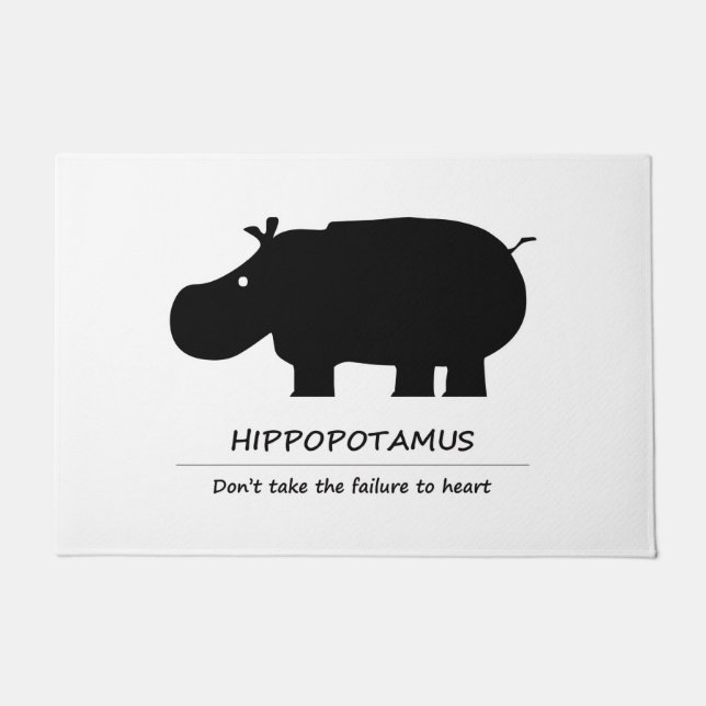 hippopotamus doormat (Front)