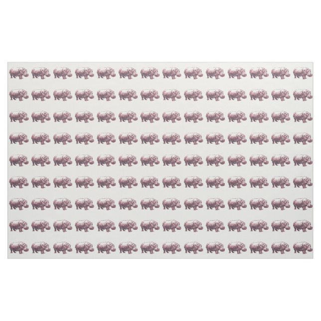 Hippopotamus Fabric (Yard)