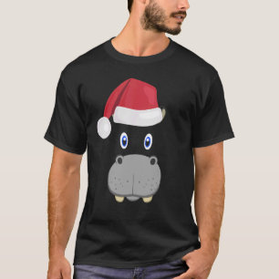 Hippopotamus Face Animal Big Cute Face Costume T-Shirt