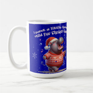 Hippopotamus for Christmas Spoof Coffee Mug