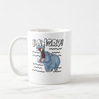 Hippopotamus Funny Hippopotamus Hangry Cute Hippo  Coffee Mug