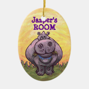Hippopotamus Gifts & Accessories Ceramic Tree Decoration