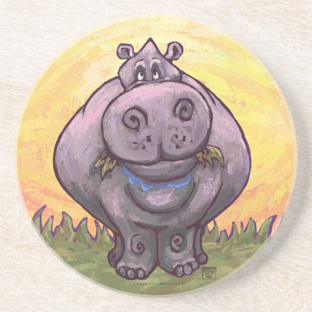 Hippopotamus Gifts & Accessories Coaster (Front)