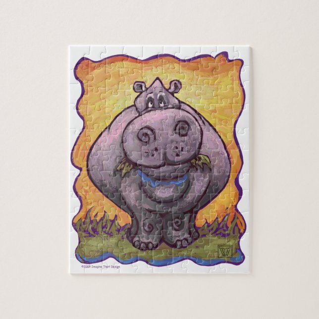 Hippopotamus Gifts & Accessories Jigsaw Puzzle (Vertical)