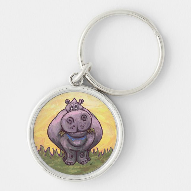 Hippopotamus Gifts & Accessories Key Ring (Front)