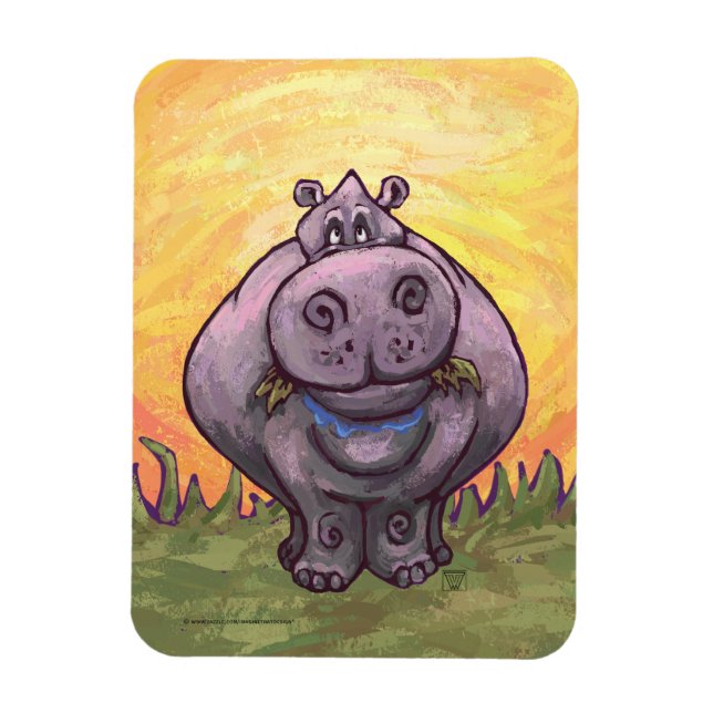 Hippopotamus Gifts & Accessories Magnet (Vertical)