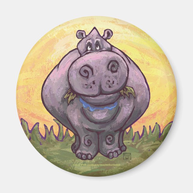Hippopotamus Gifts & Accessories Magnet (Front)