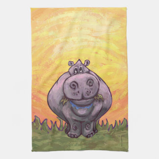 Hippopotamus Gifts & Accessories Tea Towel