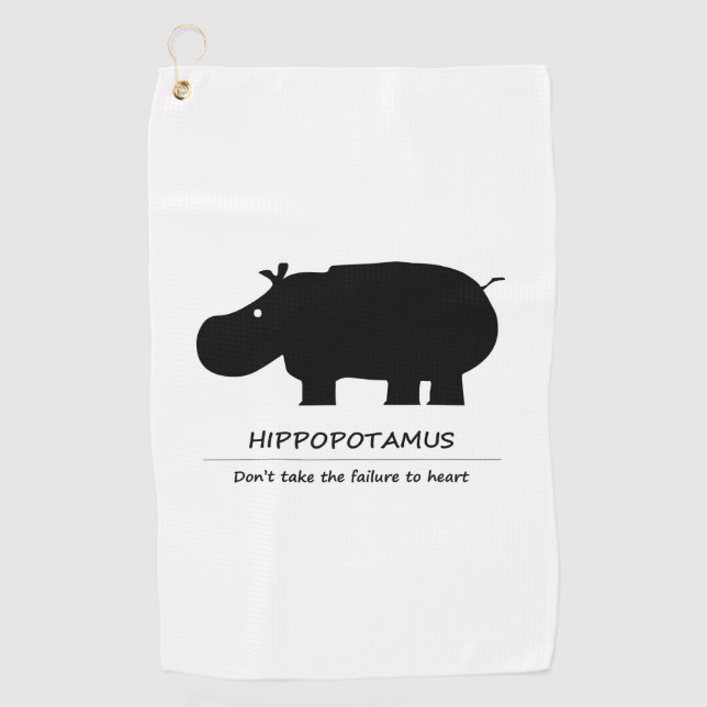 Hippopotamus Golf Towels (Front)