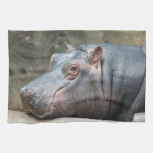 Hippopotamus hand towels