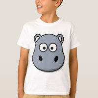 hippopotamus, head, cartoon picture