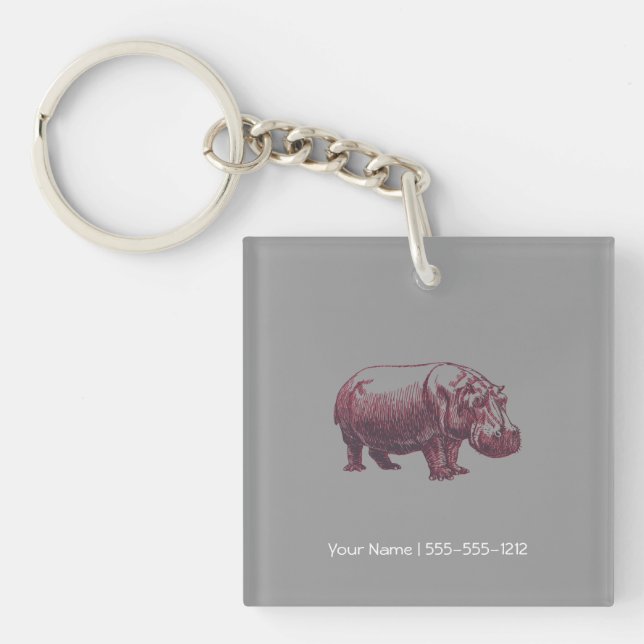 Hippopotamus Key Ring (Front)