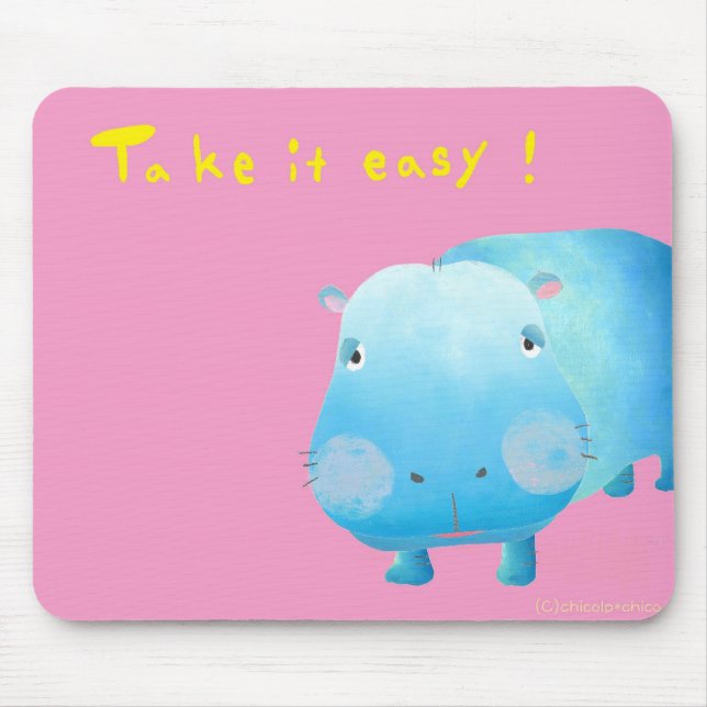 Hippopotamus Mouse Mat (Front)