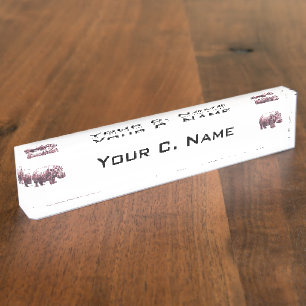 Hippopotamus Nameplate