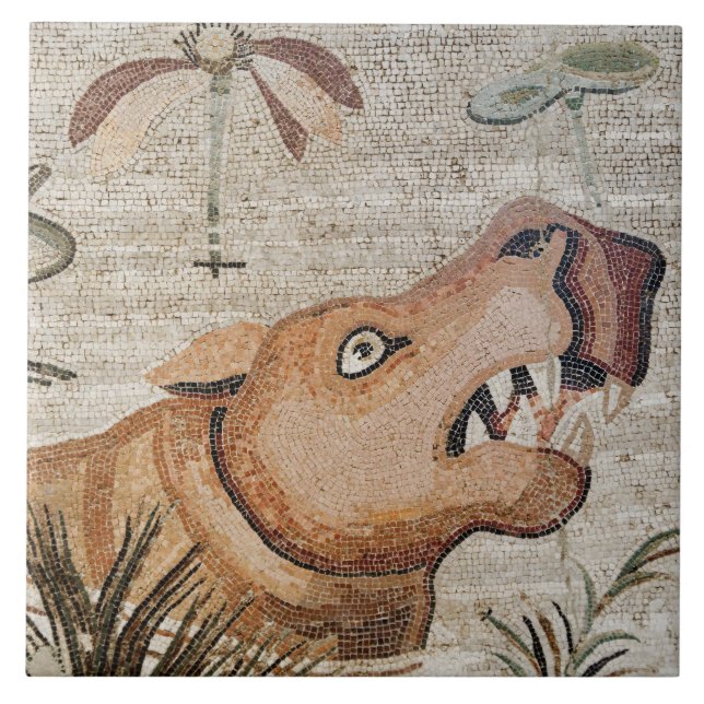 Hippopotamus, Nile mosaic, House of the Faun Tile (Front)