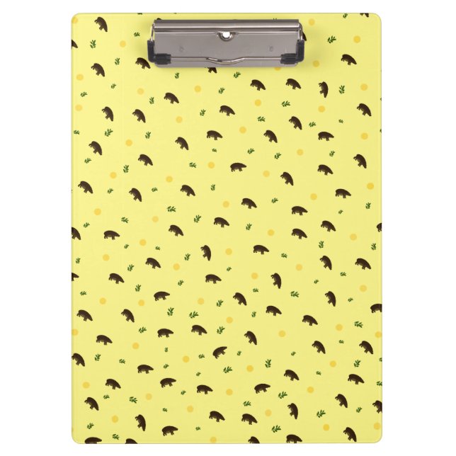 Hippopotamus pattern clipboard (Front)