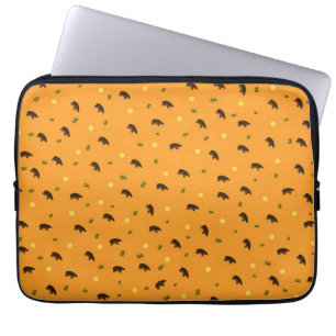 Hippopotamus pattern laptop sleeve