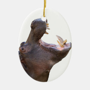 Hippopotamus Products Ceramic Tree Decoration