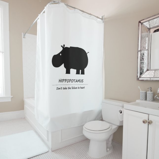Hippopotamus Shower Curtain (In Situ)