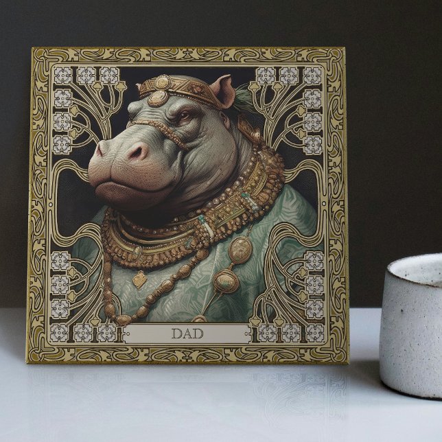Hippopotamus Spirit Personalizable Name Tile (Creator Uploaded)