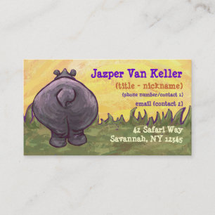 Hippopotamus Stationery Business Card