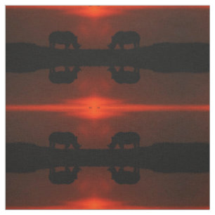 Hippopotamus & Sunset Fabric