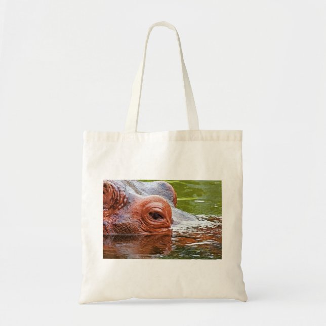 Hippopotamus Themed Tote Bag (Front)
