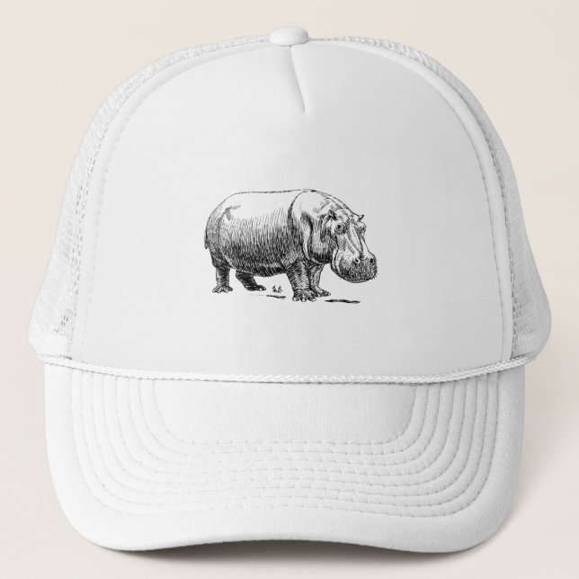 Hippopotamus Trucker Hat (Front)