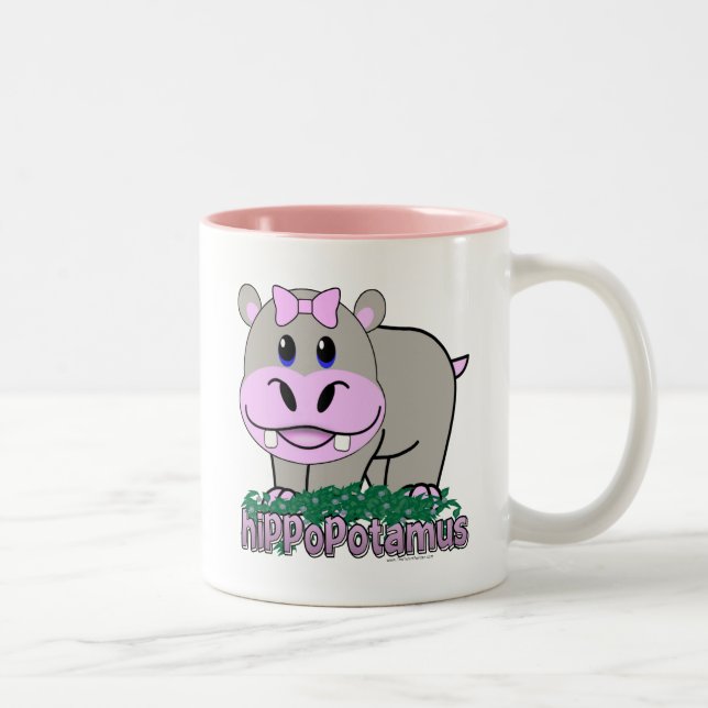Hippopotamus Two-Tone Coffee Mug (Right)