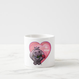 Hippopotamus Valentine's Day Espresso Cup