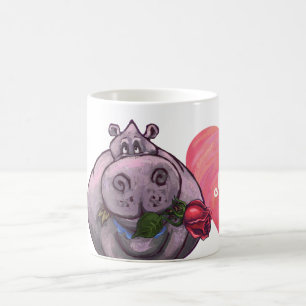 Hippopotamus Valentine's Day Magic Mug