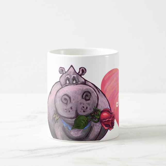 Hippopotamus Valentine's Day Magic Mug (Center)