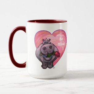 Hippopotamus Valentine's Day Mug