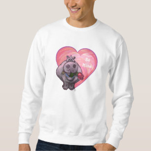 Hippopotamus Valentine's Day Sweatshirt
