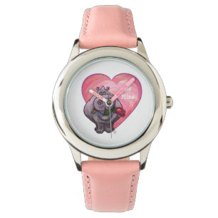 Hippopotamus Valentine's Day Watch