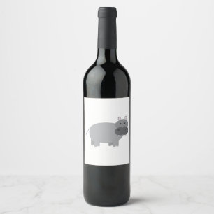 Hippopotamus Wine Label