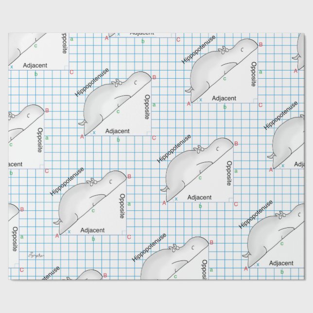 HIPPOPOTENUSE by Sandra Boynton Wrapping Paper (Seam)