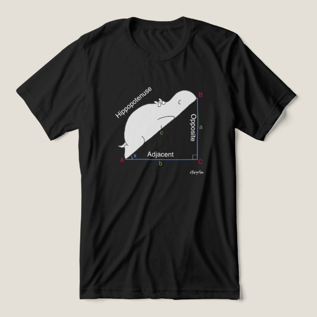 HIPPOPOTENUSE T-shirt by Sandra Boynton Tri-Blend Shirt (Design Front)